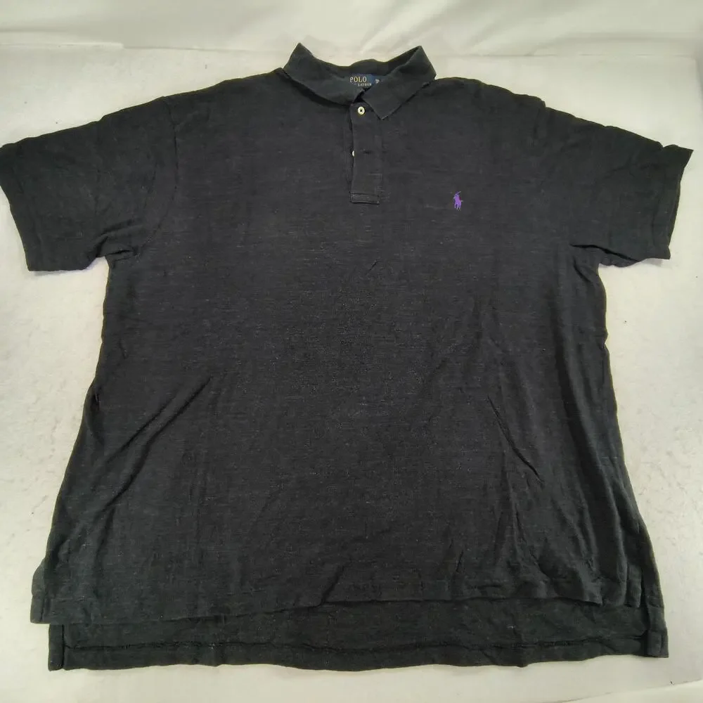 Polo Ralph Lauren Short Sleeve Collared Polo Shirt Mens Size 3XB Black Purple